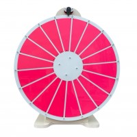 Çarkıfelek - Hediye Çarkı (18 Bölmeli, Dikey ayaklı, Pembe Renkli, 68cm)