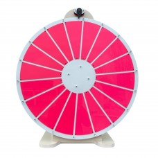 Çarkıfelek - Hediye Çarkı (18 Bölmeli, Dikey ayaklı, Pembe Renkli, 68cm)